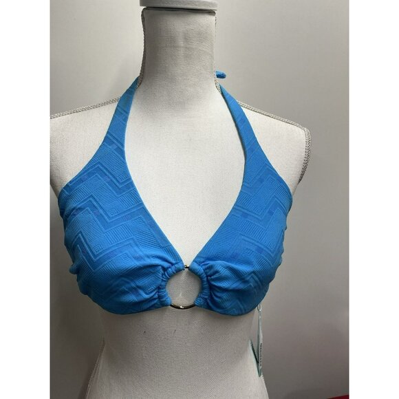 MELISSA ODABASH NEW BRUSSELS AZURE ZIGZAG BIKINI TOP Size 10 (46) Woman’s - Picture 4 of 13